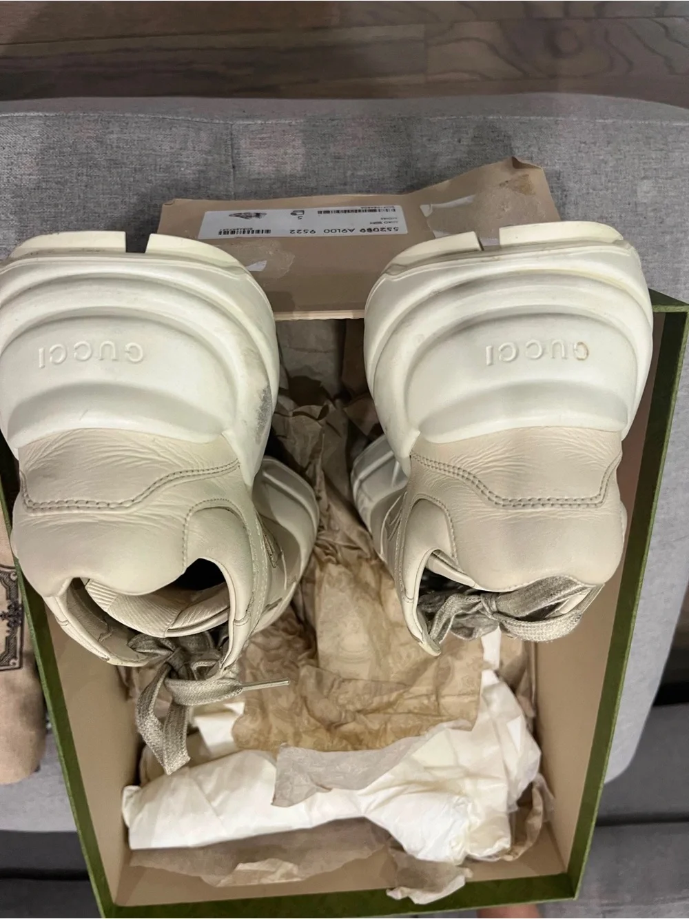 Gucci cream leather